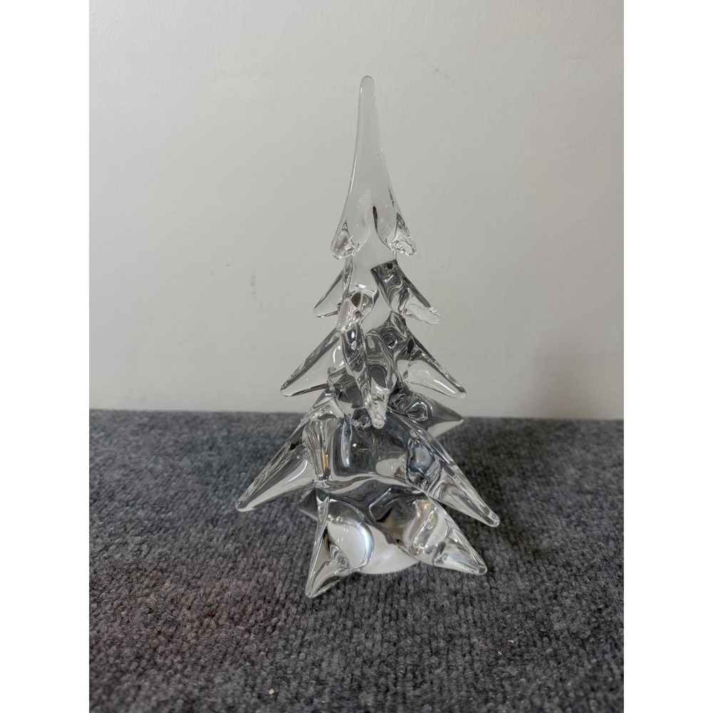 Vintage  Japanese Art Glass Christmas Tree 9.5" KGX 10 Made in Japan w/ Box